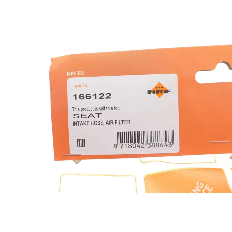 Патрубок інтеркулера NRF 166122 для Volkswagen Golf IV, Seat Leon 1.9 TDI 1998-2006, 42 мм