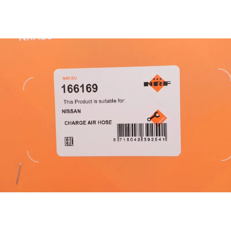Патрубок інтеркулера NRF 166169 для Nissan Qashqai J10 1.5 dCi 2007-2010, 44/45 мм