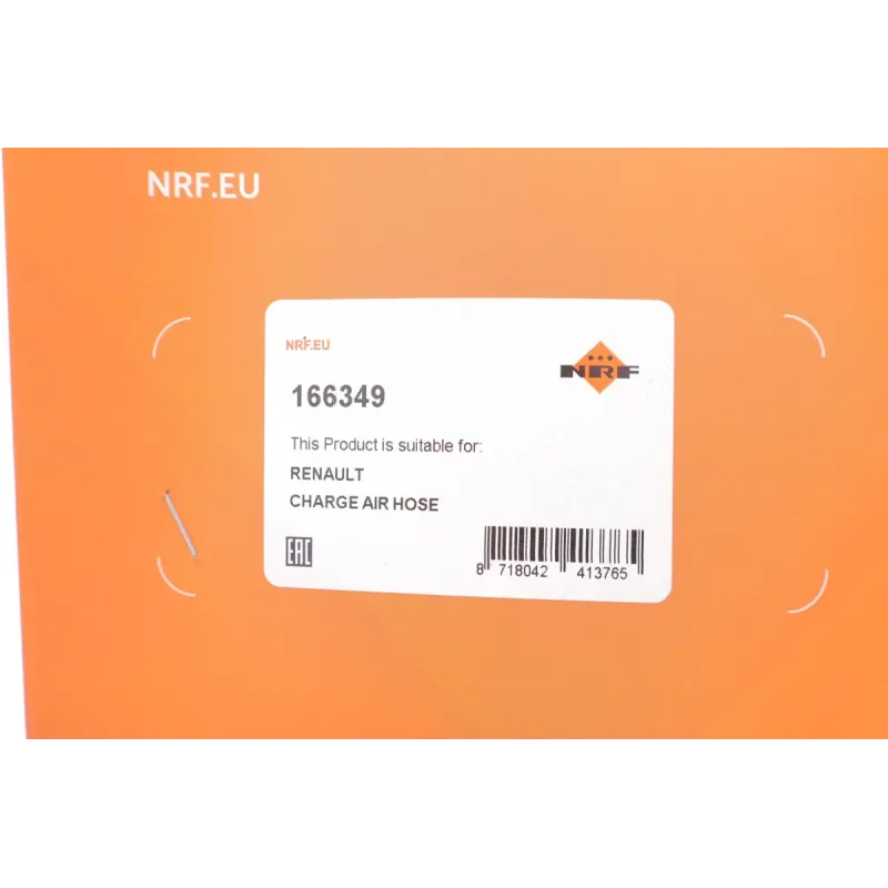 Патрубок інтеркулера NRF 166349 для Renault Megane II/Scenic II 1.5dCi 2003-, 50.5/41 мм
