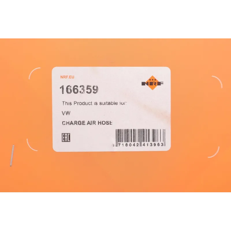 Патрубок інтеркулера NRF 166359 для Skoda Fabia, VW Polo 1.4/1.9 TDI 2000-2010, 48.5/50.5 мм