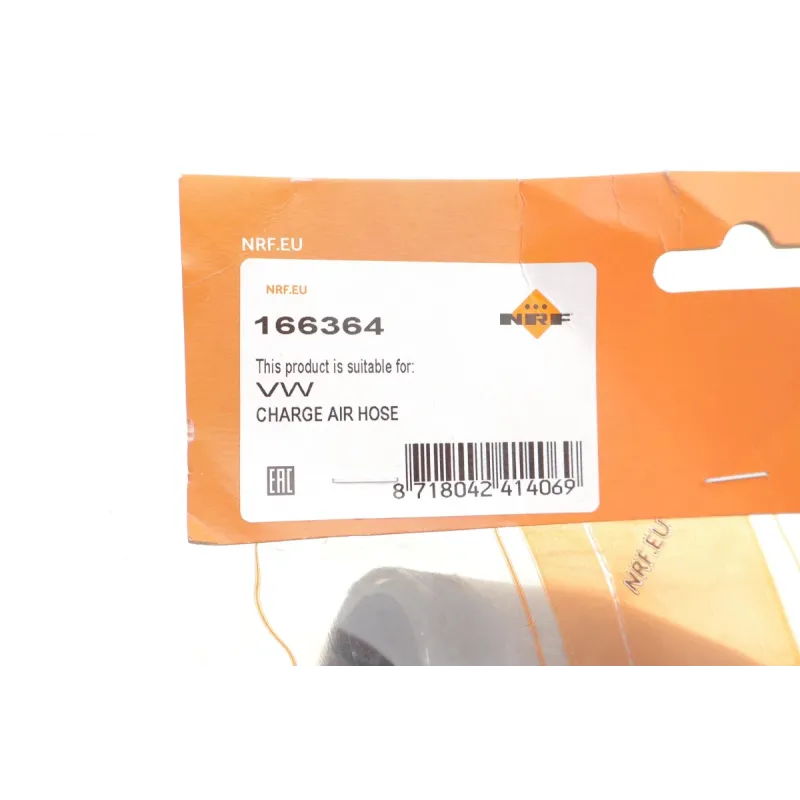 Патрубок інтеркулера NRF 166364 для Volkswagen Golf IV, Audi A4, A6 1.9TDI 1994-2001, 50.5/48 мм