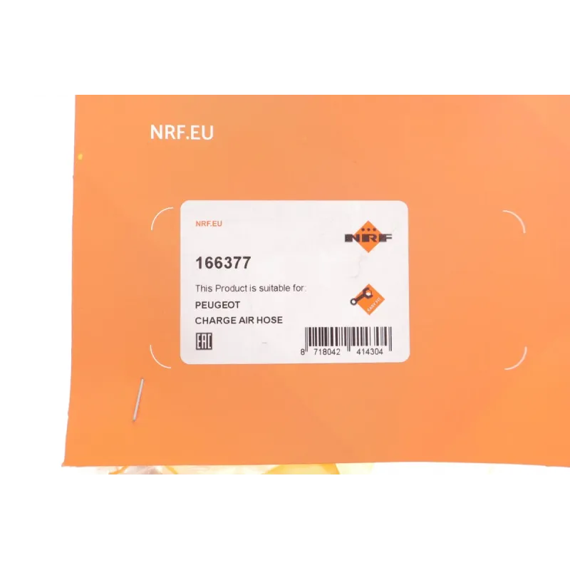 Патрубок інтеркулера NRF 166377 для Citroen Berlingo, Peugeot 308, Opel Combo, 593.4 мм
