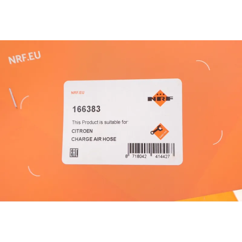 Патрубок інтеркулера NRF 166383 для Citroen Jumpy/Peugeot Partner 1.6HDi 05-, діаметр 48 мм