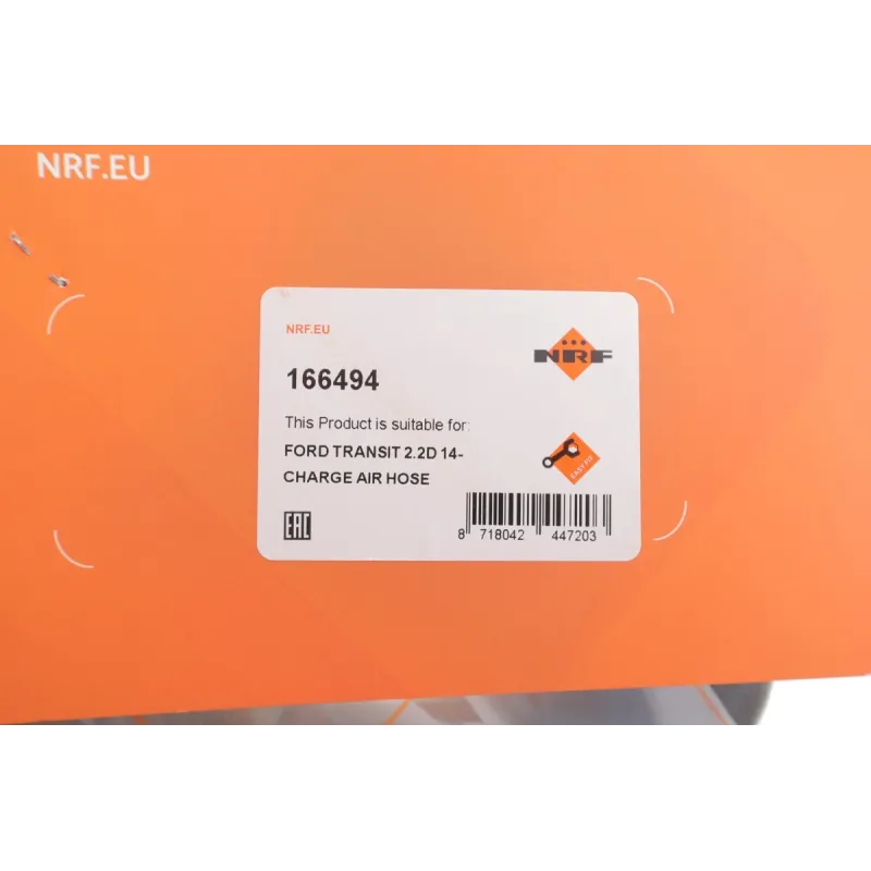Патрубок інтеркулера NRF 166494 (випуск) для Ford Transit 2.2 TDCi 2014-, довжина 479.8 мм