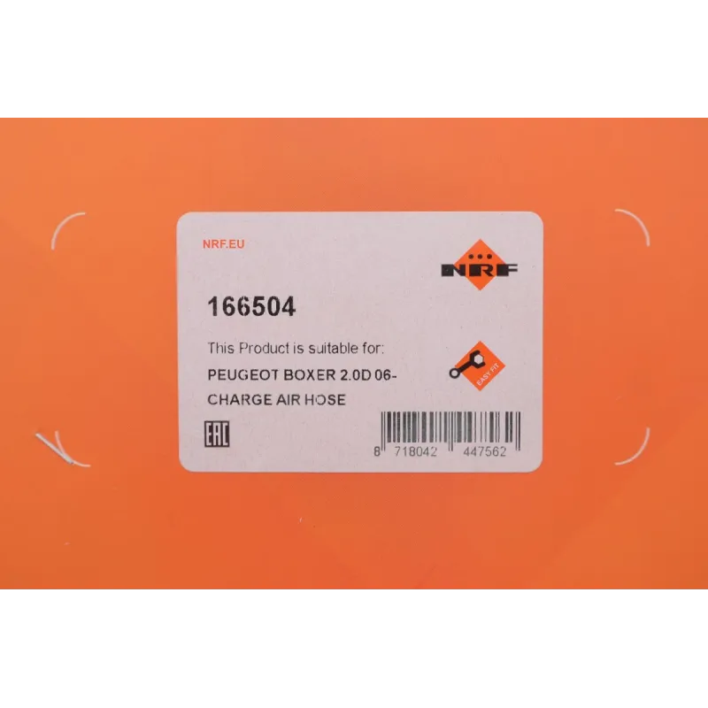 Патрубок інтеркулера NRF 166504 для Citroen Jumper/Peugeot Boxer 2.0 BlueHDi 2015-2019
