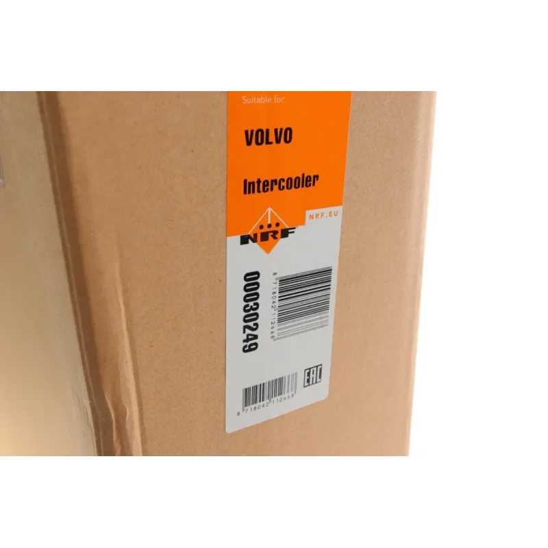 Радіатор інтеркулера NRF 30249 для Volvo S60/S80/V70 2.0T/2.5T/2.4D 2001-2010, 688x421x30 мм
