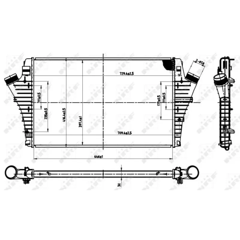 Радіатор інтеркулера Opel Vectra C/Signum 1.9CDTI 04-08