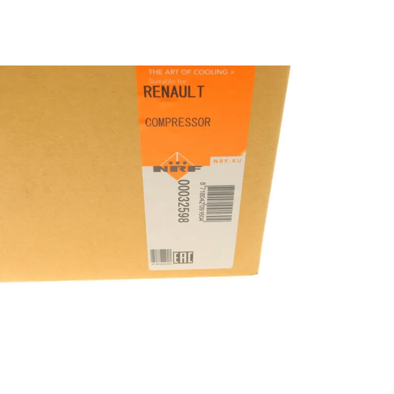 Компресор кондиціонера NRF 32598 для Renault Megane/Scenic 1.4/1.6/2.0 dCi 2009-, Ø 115 мм, 7 канавок