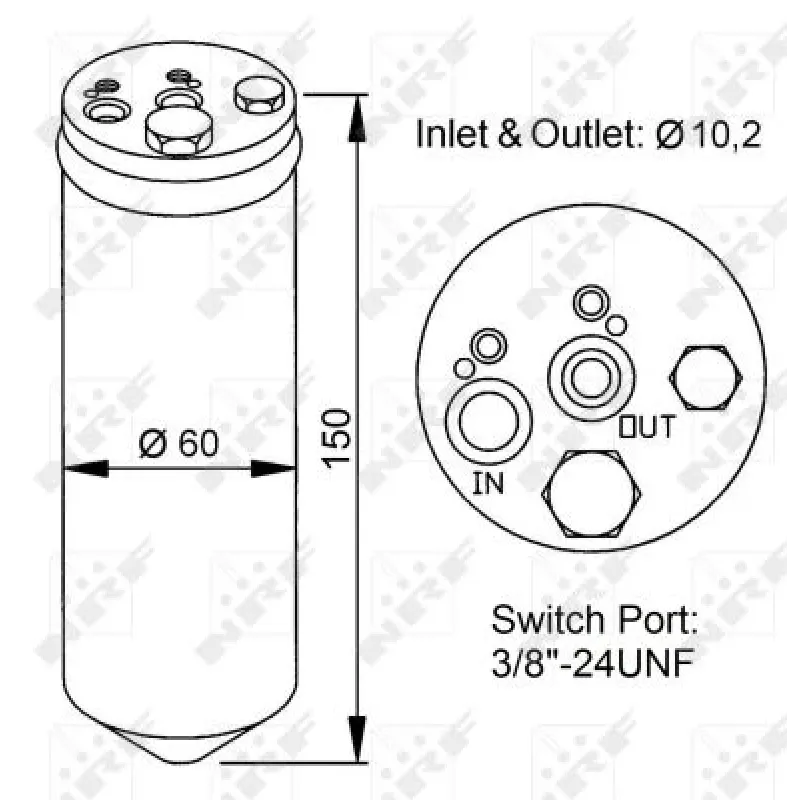 Осушувач кондиціонера Nissan Almera/Primera/Micra 1.0-2.0 92-01