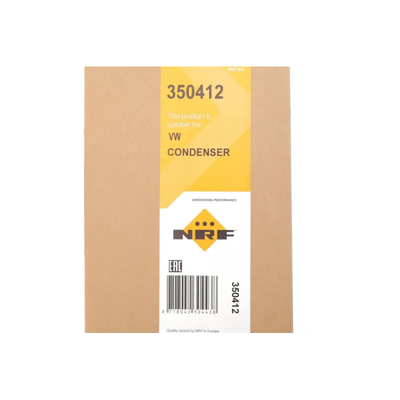 Радіатор кондиціонера NRF 350412 для Mercedes-Benz A-class W176, B-class W246/W242 2011-2018, 538x452x16 мм
