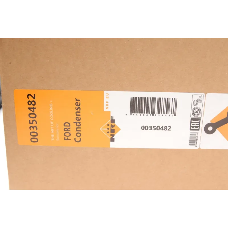 Радіатор кондиціонера NRF 350482 з осушувачем для Ford Fiesta VII/Transit Courier 1.0 EcoBoost/1.5 TDCi 2014-