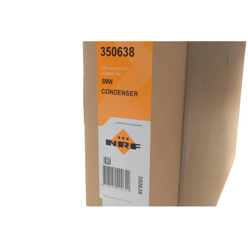 Радіатор кондиціонера NRF 350638 з осушувачем для BMW 3 (F30/F80/F34) 3.0i 2011-2016, 620x347x16 мм