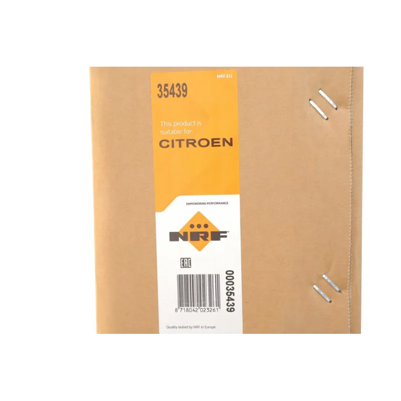 Радіатор кондиціонера NRF 35439 для Citroen Berlingo, Peugeot Partner 1.9D/2.0HDi 1996-2011, 620x340x16 мм