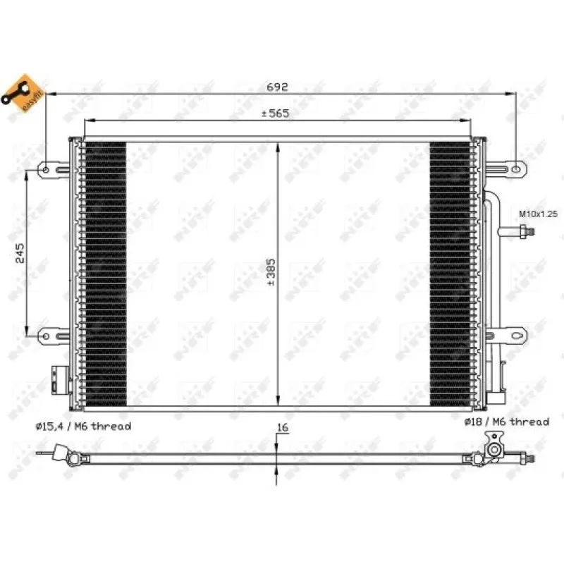 Радіатор кондиціонера Audi A4/Seat Exeo 1.6-3.2 02-13