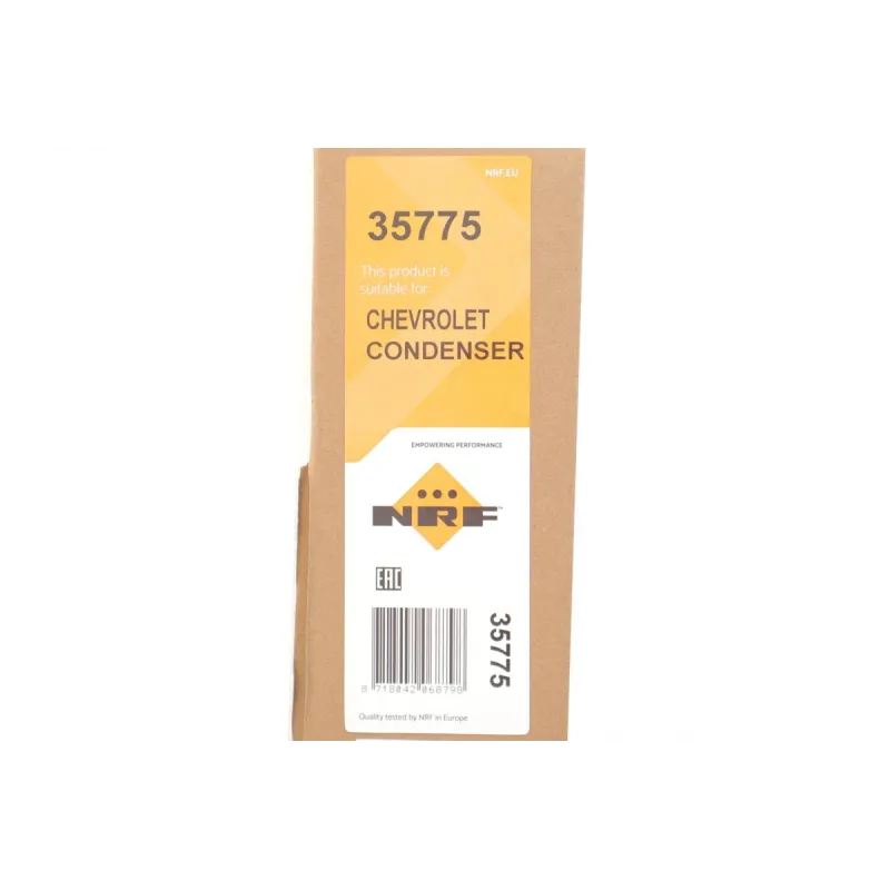 Радіатор кондиціонера NRF 35775 з осушувачем для Chevrolet Captiva, Opel Antara 2.4/3.2 2006-2011, 625x450x16 мм