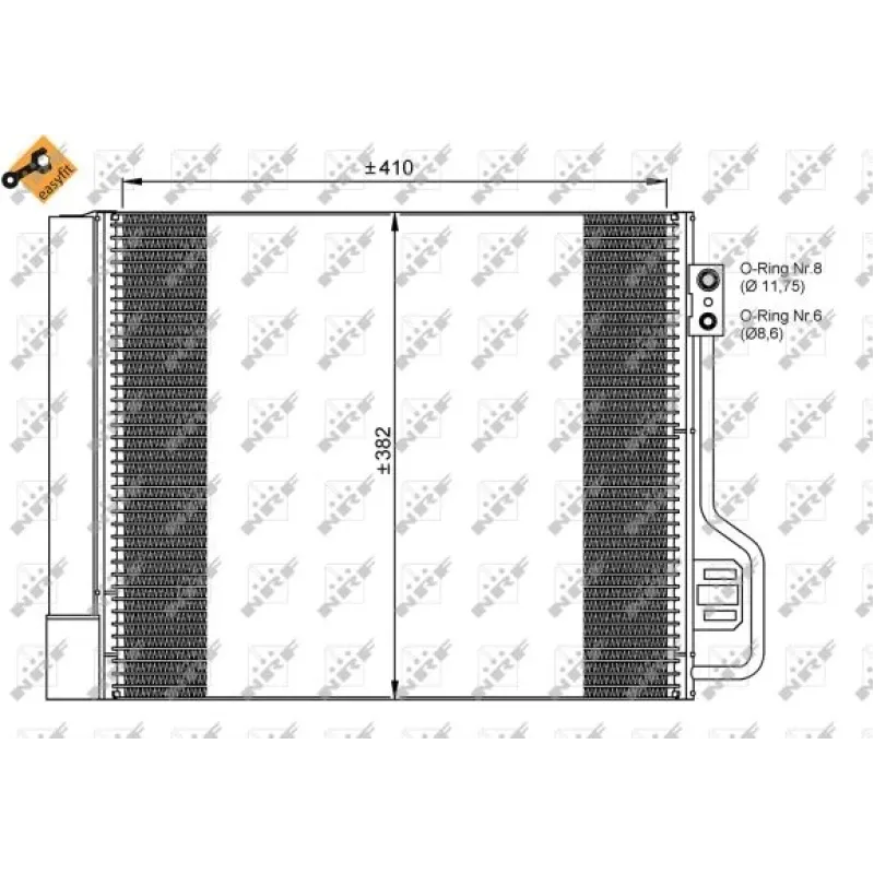 Радіатор кондиціонера (з осушувачем) Smart Fortwo 0.8CDi/1.0 /electro 07-