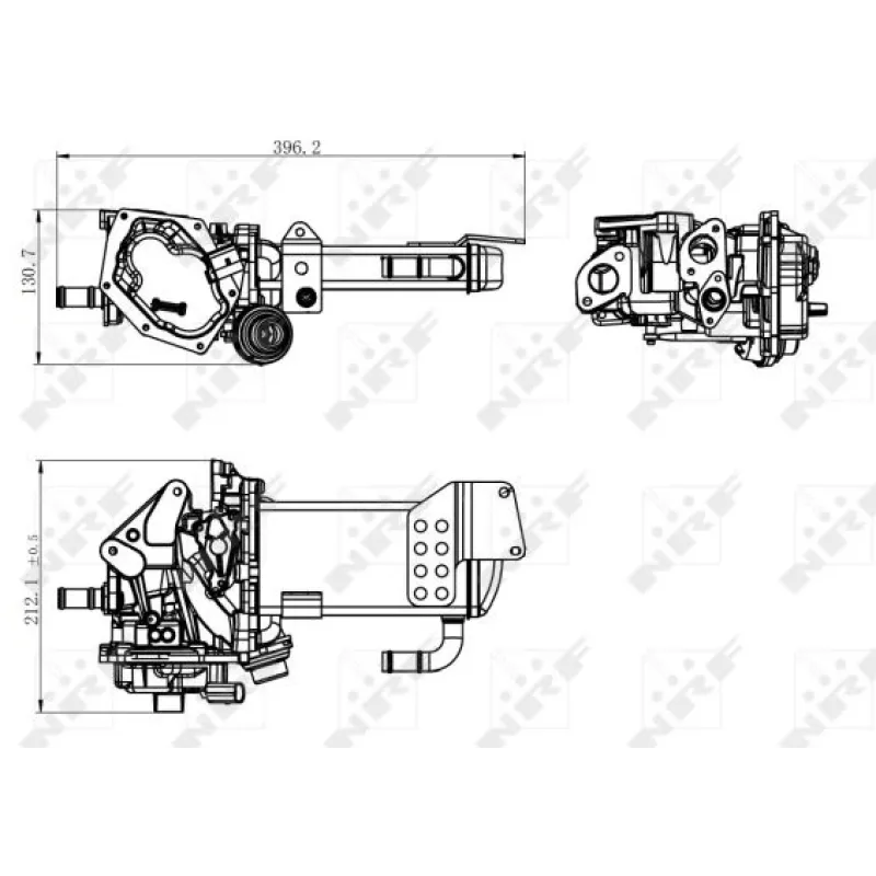 Радіатор рециркуляції ВГ NRF 48202 для Audi A4/A5/Q5 2.0 TDI 2007-2018
