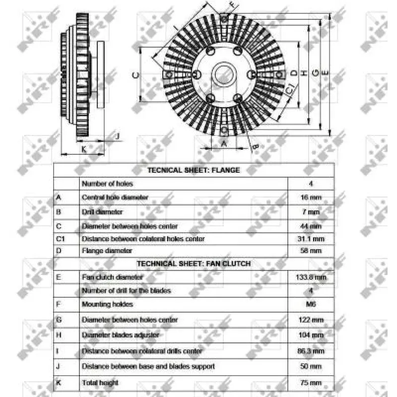 Муфта вентилятора Hyundai H-1 2.4 00-04