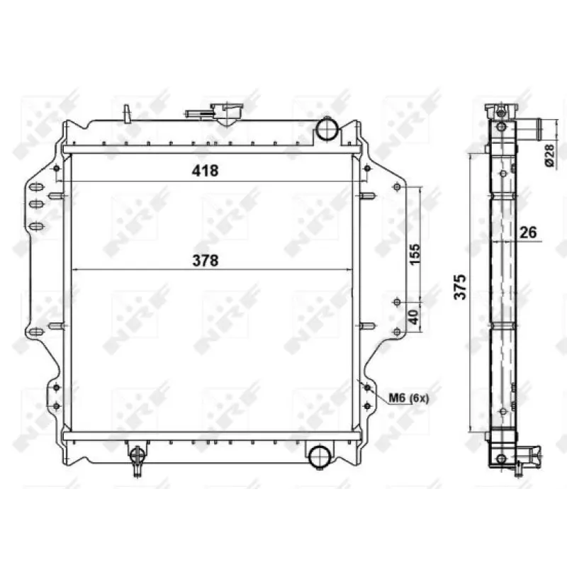 Радіатор охолодження Suzuki Samurai 1.0/1.3 4x4 98-04