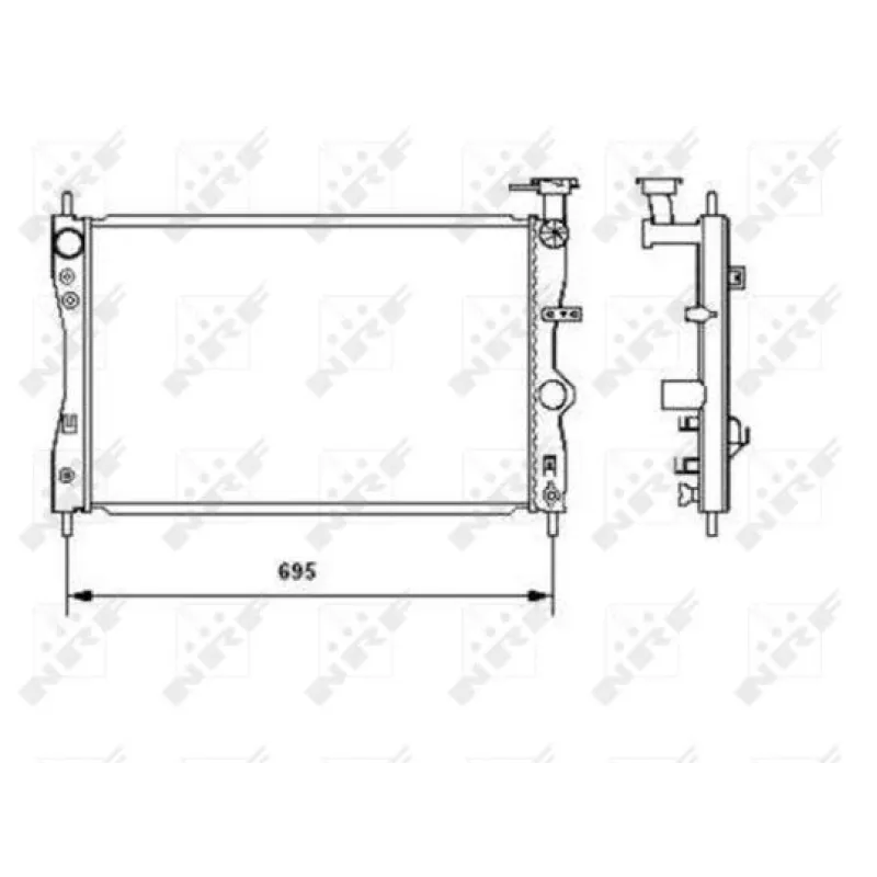 Радіатор охолодження Mitsubishi Colt 1.1-1.5 04-12