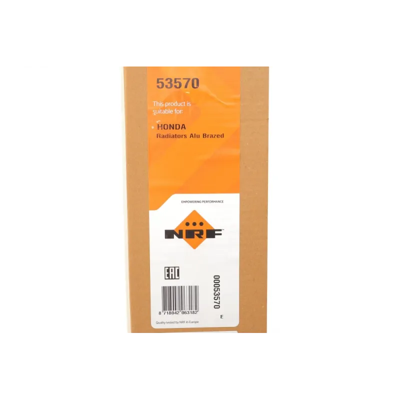Радіатор охолодження NRF 53570 для Honda Civic 1.4-1.7 (АКПП) 2000-2012, 658x350x16 мм