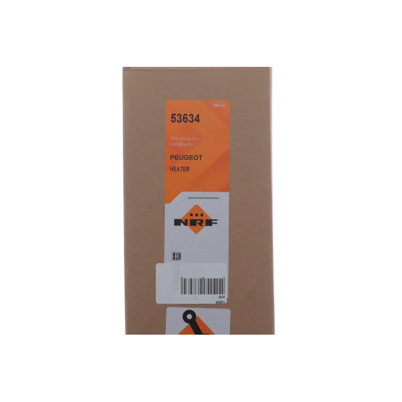 Радіатор пічки NRF 53634 для Peugeot 206/206+ 1998-2009, Citroen Xsara Picasso 1999-2007, 245x134x42 мм
