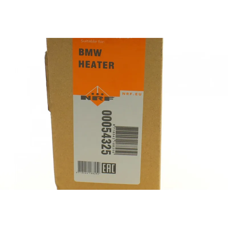 Радіатор пічки NRF 54325 для BMW 5 (F10/F11/F07) 6 (F06/F12/F13) 7 (F01-F04) 2008-2017, 254x135x32 мм