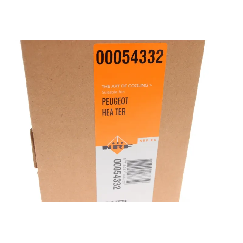 Радіатор пічки NRF 54332 для Peugeot 206, Citroen C3 2000-, 262x134x35 мм