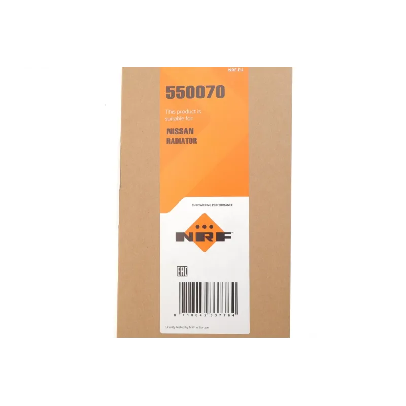 Радіатор охолодження NRF 550070 для Renault Clio 1.0-1.3/1.5 dCi 19-/Nissan Juke 1.0 19- (МКПП), 510x395x26 мм