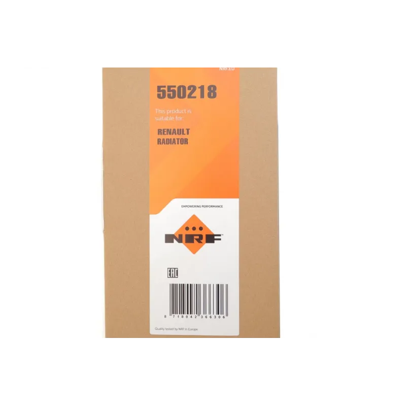 Радіатор охолодження NRF 550218 для Renault Clio IV 1.5 dCi 2012- (МКПП) 508x405x26 мм