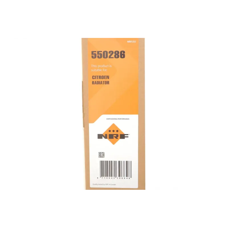 Радіатор охолодження NRF 550286 для Citroen C-Elysee, Peugeot 301 1.2-1.6 VTi/HDi 2012-, 703x380x26 мм