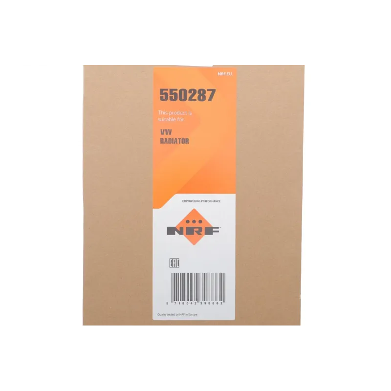 Радіатор охолодження NRF 550287 для Volkswagen Golf VII, Passat B8, Skoda Octavia III 2.0 TSI 185x195x26 мм