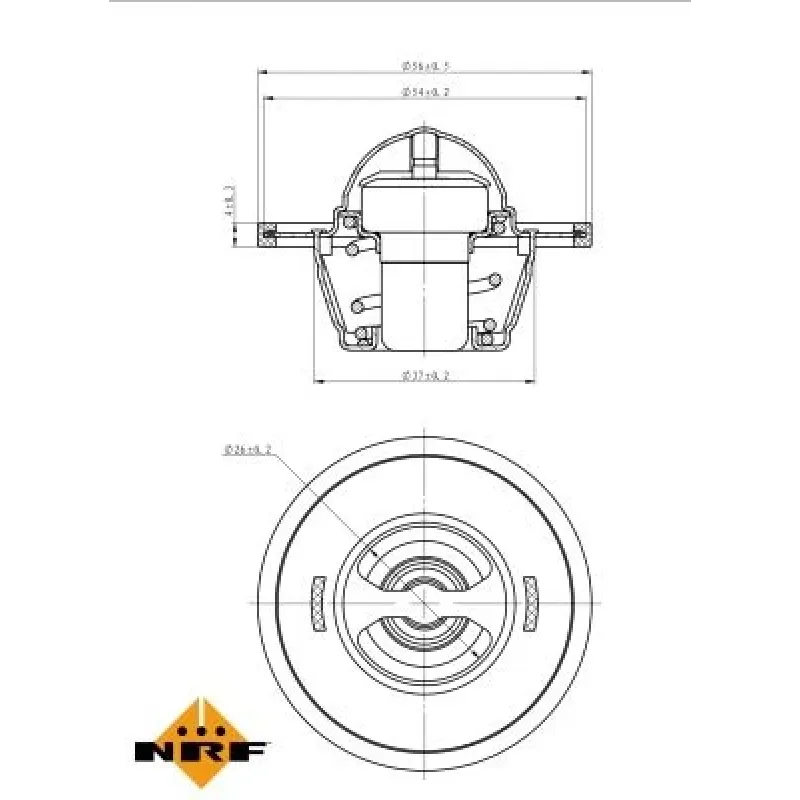 Термостат NRF 725155 для VW Polo, Skoda Fabia 1.4 82°C