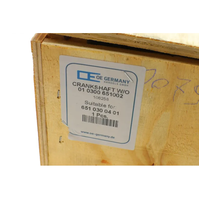 Колінчастий вал OE GERMANY 01 0300 651002 для Mercedes-Benz Sprinter, Vito OM651