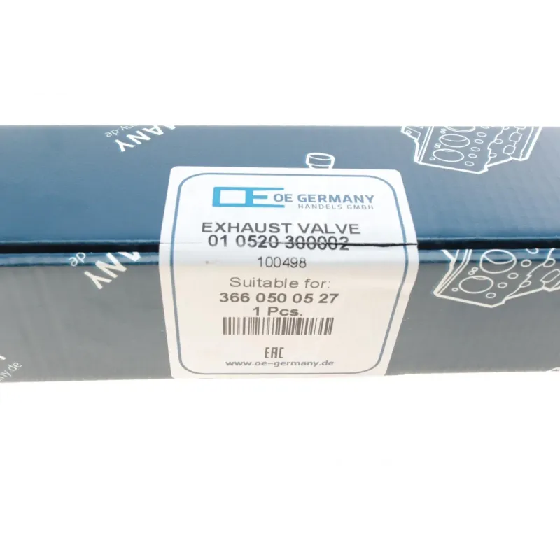 Клапан випускний OE GERMANY 01 0520 300002 для Mercedes-Benz LK/LN2 1984-1998 (36x10x141 мм)