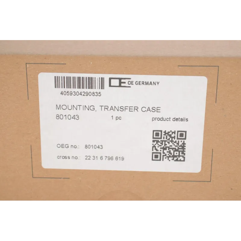 Подушка КПП OE GERMANY 801043 для BMW 1 (F20) M 135i, 3 (F30) 335i, задній