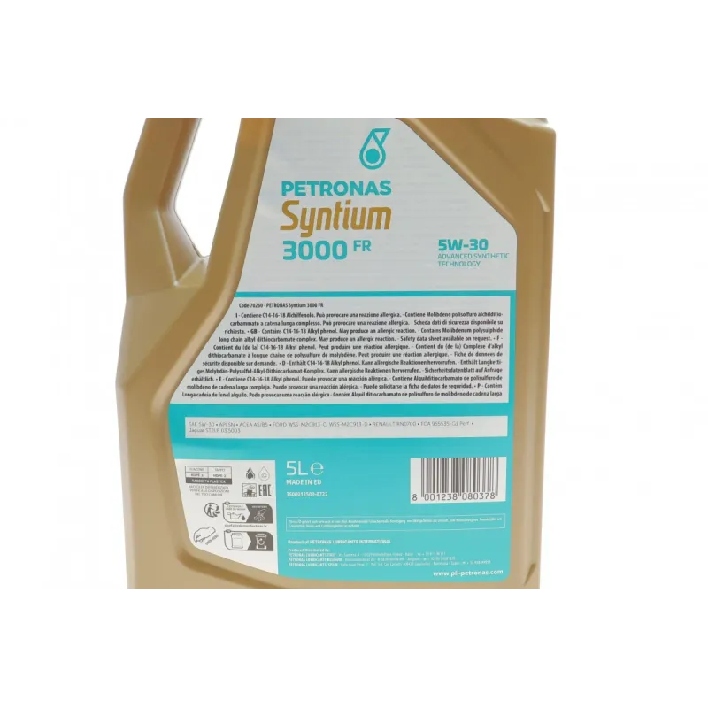 Олива 5W30 SYNTIUM 3000 FR (5L) (WSS-M2C 913-C/913-D/RN0700/STJLR.03.5003) (з-на на 71241M12EU)