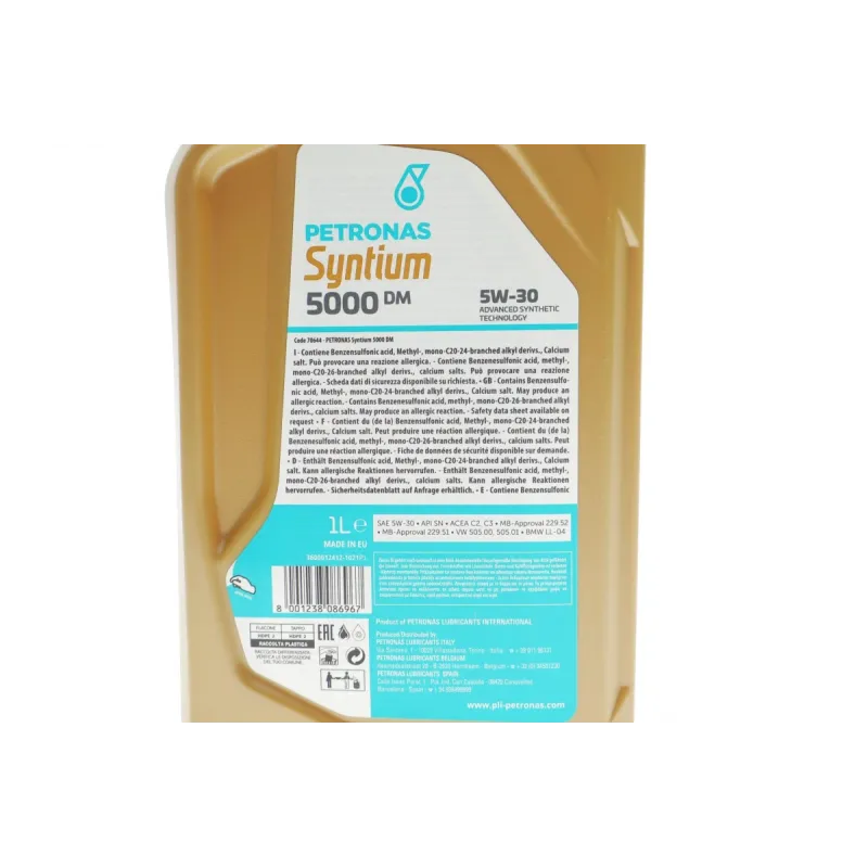 Олива 5W30 SYNTIUM 5000 DM (1L) (з-на на 70957E18EU)
