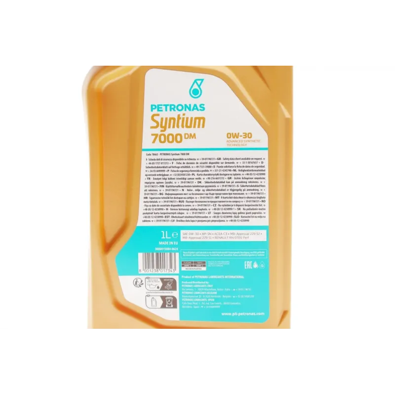 Олива 0W30 SYNTIUM 7000 DM (1L) (RN0700/MB 229.51/MB 229.52) (ACEA C3) (API SN) (з-на на 71226E18EU)