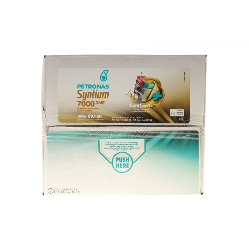 Моторна олива PETRONAS SYNTIUM 7000 DME 0W-20 20л (MB 229.71/229.72) API SP, ILSAC GF-6A, ACEA C6 70716RY1EU
