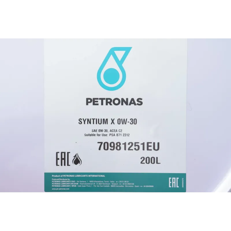 Олива 0W30 SYNTIUM X ACEA C2 (200L) PSA B71 2312