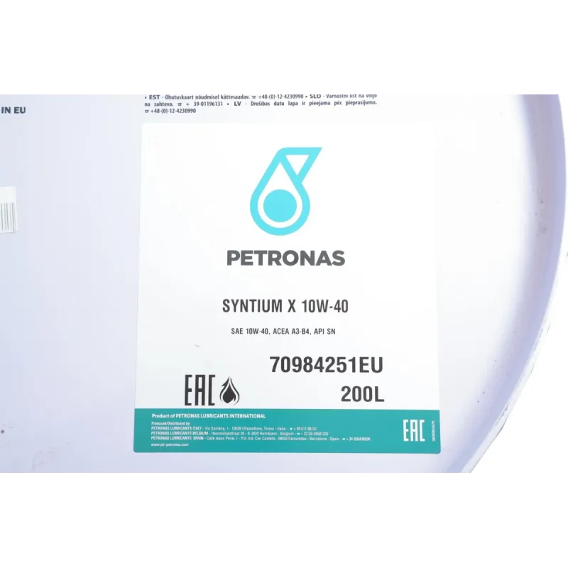 Олива 10W40 SYNTIUM X ACEA A3/B4/API SN (200L)