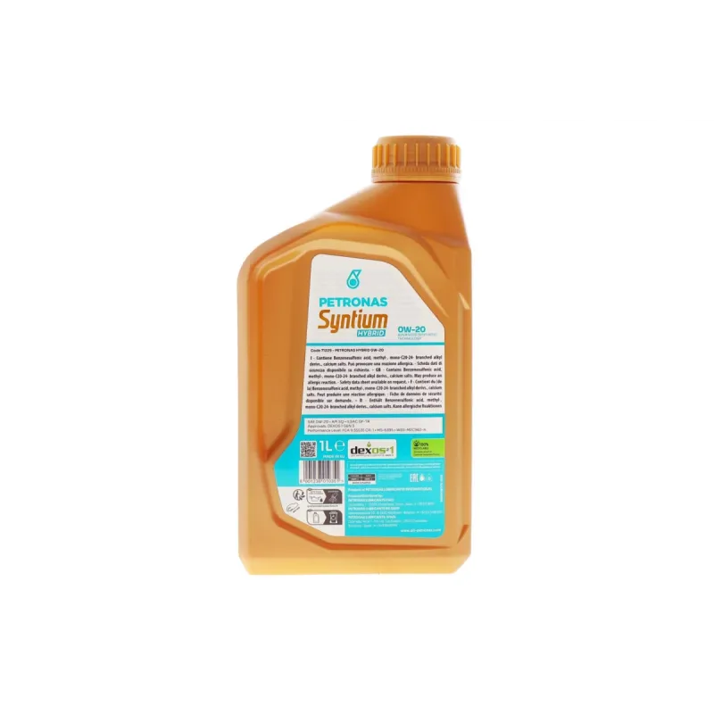 Моторна олива PETRONAS SYNTIUM HYBRID 0W20 1L (API SQ/ILSAC GF-7A) 71229E18EU