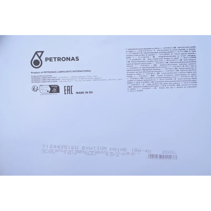 Олива 10W40 SYNTIUM PRIME (200L) (ACEA A3/B4/ API SN/MB 229.3/VW 501.01/505.00/RN0700/RN0710) заміна для 70732251EU