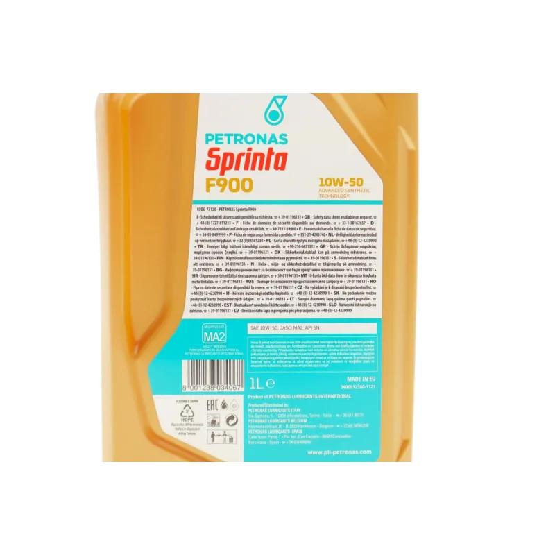 Олива 10W50 SPRINTA F900 4T (1L) (API SN/JASO MA2)(з-на 73120EB5EU)