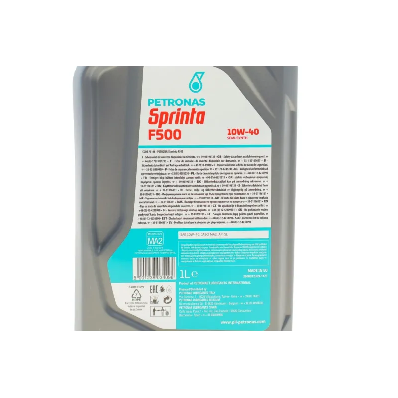 Моторна олива 10W40 SPRINTA F500 4T PETRONAS 73188E15EU (1L) API SL/JASO MA2