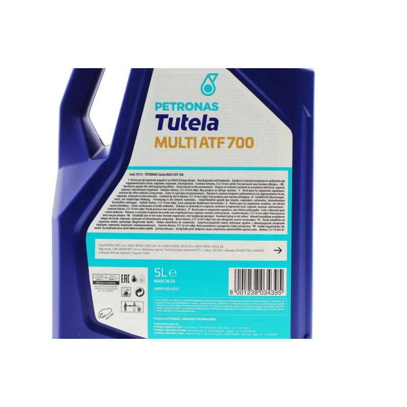 Олива TUTELA MULTI ATF 700 (5L) (DEXRON VI/ Ford MERCON LV/PSA B71 2340)