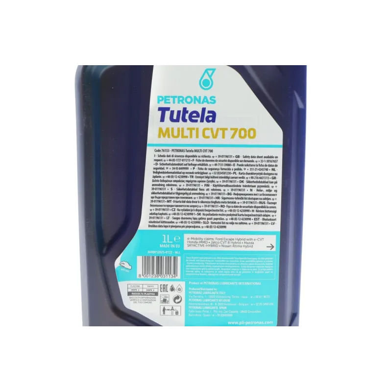 Олива трансмісійна TUTELA MULTI CVT 700 (1L) (VW G 052 180/G052 516/BMW EZL799/EZL799A)