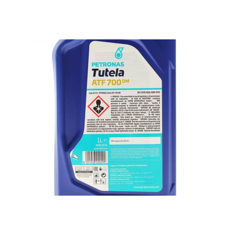Олива АКПП PETRONAS TUTELA ATF 700 DM (1L) 81119E15EU Mercedes-Benz 236.15