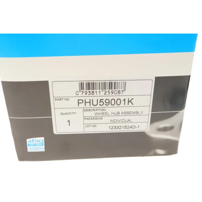 Підшипник маточини задній PFI PHU59001K для Skoda Fabia, VW Polo, Audi A1